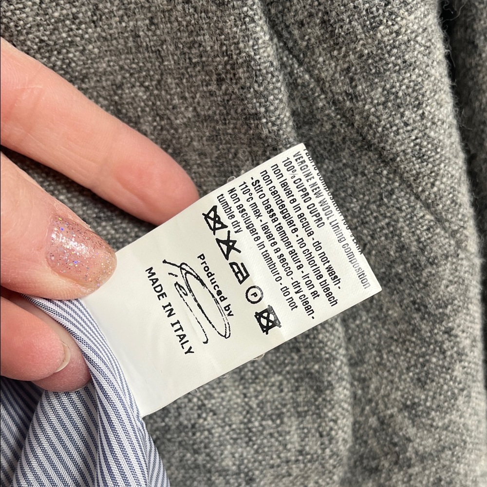 Band Of Outsiders Charcoal Women's Blazer (Missing Faux Fur Collar). Size 3. - Picture 9 of 9